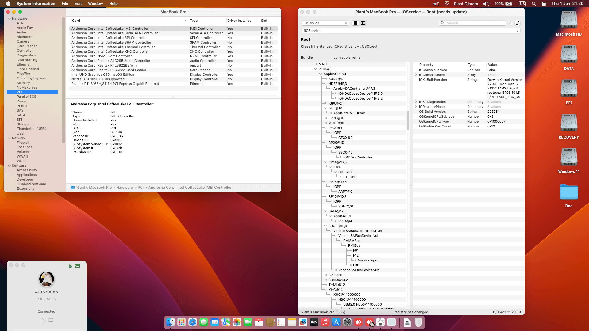 HP Omen 15 DC0020NR [CoffeeLake   Intel UHD 630 + PS2 SMBUS]   OpenCore 1